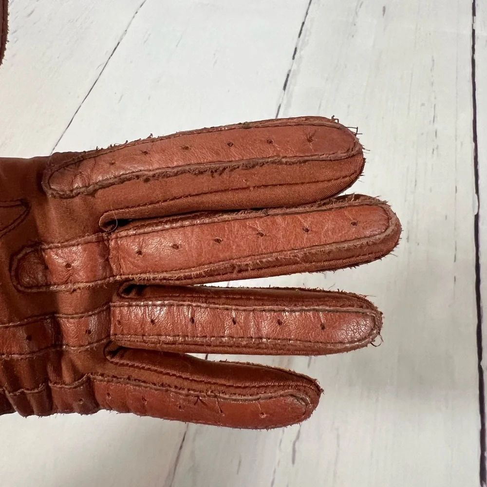 Vintage Isotoner Leather Driving Gloves - Picture 11 of 14